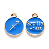 Alloy Enamel Pendants X-ENAM-S124-01B-02F-1