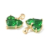 Brass Micro Pave Cubic Zirconia Charms KK-L208-03G-02-3