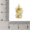 Brass Micro Pave Clear Cubic Zirconia Pendants KK-R162-004C-G-3