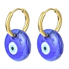 Blue Lampwork Evil Eye Dangle Hoop Earrings EJEW-JE05276-02-1
