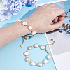 2Pcs Natural Keshi Pearl Link Bracelets for Women BJEW-UN00016-4
