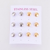 304 Stainless Steel Stud Earrings X-EJEW-I235-08-4