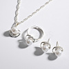 Oval Alloy Pendant Necklaces & Stud Earrings & Ring Sets for Women WG7FFA6-01-2