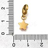 Star 304 Stainless Steel Rhinestone Pendants Decoration STAS-R159-57G-03-3