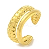 304 Stainless Steel Double Lines Open Cuff Ring RJEW-C067-18G-1