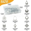 36Pcs 9 Styles Tibetan Style Alloy Chandelier Components Links TIBE-FS0003-24-4