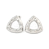 Non-Tarnish Triangle 304 Stainless Steel Ear Studs EJEW-L290-005P-1