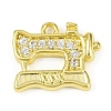 Brass Micro Pave Clear Cubic Zirconia Pendants KK-L238-20G-1