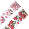 2Rolls 2 Colors Flower Pattern Planner Stickers PET Adhesive Tape DIY-CN0001-42B-1