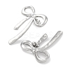 304 Stainless Steel Bowknot Stud Earrings EJEW-D281-03S-2
