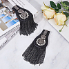 2Pcs Fashionable Alloy Tassel Epaulettes DIY-FH0007-13-5