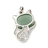 Natural & Synthetic Mixed Gemstone Pendants G-G871-04P-4