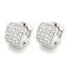 Brass Micro Pave Clear Cubic Zirconia Hoop Earrings Women EJEW-S228-10P-1
