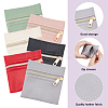 6Pcs 6 Colors Imitation Leather Jewelry Storage Zipper Bags ABAG-NB0002-15B-4