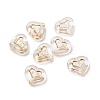 Transparent Plating Acrylic Beads OACR-C013-19-1