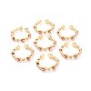 Brass Micro Pave Clear Cubic Zirconia Cuff Rings RJEW-O046-02G-2