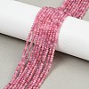 Faceted Rondelle Natural Red Tourmaline Bead Strands G-F289-45-7