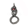 316 Surgical Stainless Steel Micro Pave Cubic Zirconia  Pendants STAS-D304-03AS-1