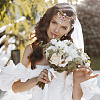 1Pc Flower Brass Rhinestone Ornament Accessories OHAR-FG0001-04C-6