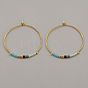 Bohemian Handmade Glass Seed Beads Hoop Earrings AM1646-9-1