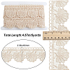 4.7~5Yards Cotton Shell Shaped Flower Lace Ribbon OCOR-GF0003-95B-2