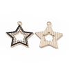 Alloy Rhinestone Pendants X-FIND-C019-49KCG-03-1