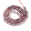 Anti-Tarnish Electroplate Glass Imitation Jade Beads Strands EGLA-T029-6mm-13E-2