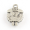 Sheep Tibetan Style Alloy Pendants TIBEP-Q052-27AS-LF-1
