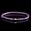 Dyed Natural Imperial Jasper & Synthetic Non-magnetic Hematite Beads Stretch Bracelets for Men EG0676-4-1