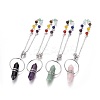 Chakra Natural Mixed Gemstone Pointed Dowsing Pendulums BJEW-L663-01-1