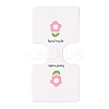 Folding Flower Pattern Paper Jewlery Display Cards for Necklaces CDIS-T004-22-4