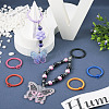 32Pcs 16 Colors Spray Painted Iron Split Key Rings IFIN-TA0001-56-6