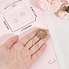 1 Pair 925 Sterling Silver with Clear Cubic Zirconia Hoop Earrings EJEW-BBC0001-37G-3