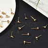 SHEGRACE Brass Stud Earring Findings XGR0105G-151G-4