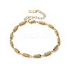 304 Stainless Steel Spring Oval Link Chain Bracelets for Women Men BJEW-S164-01G-4