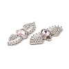 Rack Plating Alloy Rhinestone Charms PALLOY-O106-03P-01-2