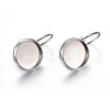 Tarnish Resistant 304 Stainless Steel Leverback Earring Settings X-STAS-F191-03P-10mm-1
