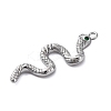Brass Micro Pave Cubic Zirconia Pendants KK-Q042-01P-3