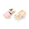 Golden Tone Alloy Enamel Pendants FIND-SZC0017-051-2