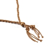 Braided Waxed Cord Empty Macrame Pouch Slider Necklace Making FIND-C061-01C-2