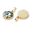 Brass Micro with Sythetic Opal Pendants KK-S048-07G-2