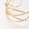 Brass Cuff Bangle BJEW-P168-C08-2