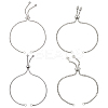 8Pcs 4 Style Adjustable 304 Stainless Steel Bracelet Making STAS-BBC0004-65-1