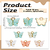 10Pcs 5 Colors Alloy Charms RESI-LP0001-26-2