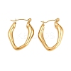 Hollow Nuggets 304 Stainless Steel Hoop Earrings EJEW-P345-05G-2