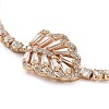 Golden Brass Link Bracelet BJEW-C055-05C-G-2