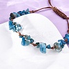 Adjustable Natural Apatite Braided Bead Bracelets for Women BJEW-U035-02N-2
