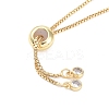 Heart Brass Micro Pave Clear Cubic Zirconia Link Bracelets BJEW-H605-01G-01-3