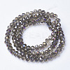 Electroplate Transparent Glass Beads Strands LS-EGLA-A034-T8mm-F11-2