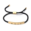 Word WWJD Polyester Cord Slider Bracelets BJEW-P384-01G-6